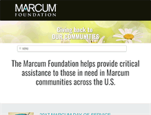 Tablet Screenshot of marcumfoundation.org